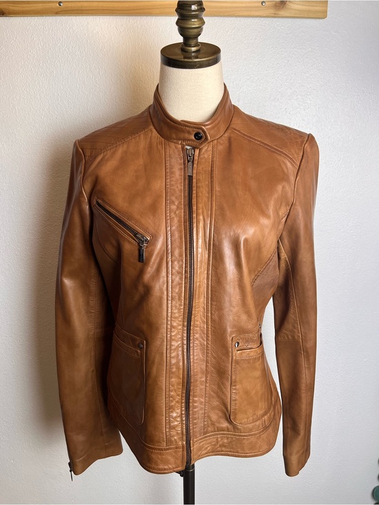 Bernardo Jackets & Blazers - Bernardo Cognac 100% Leather Jacket
